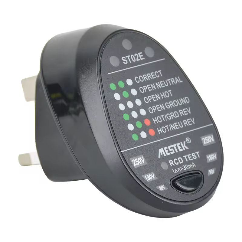 St02e High Accuracy Industrial Earth Tester Socket Cheap Gfci Rcd 90v 180v 250v 3 Pin Socket For Home Electrical Plug Socket