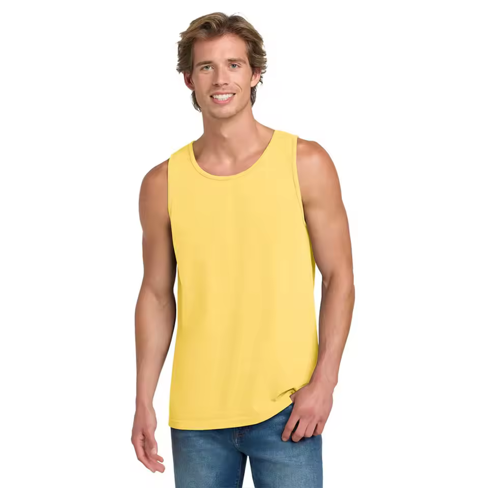 Private Label Men's Tank Tops Gym Sleeveless Cotton Solid Colors Best Quality Fabric Mens Exercise Vest With Sporty Style