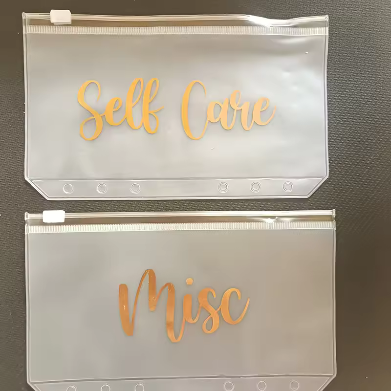 A6 Pvc Clear Zipper Bag Transparent Frosted Plastic Reusable Self Sealing Zig Ziplock Bag Zipper Bag For Ring Binder
