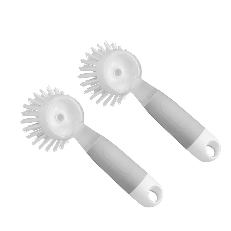 High Quality TPR Transparent Soap Dispensing Cleaning Dish Washing Brush for Kitchen