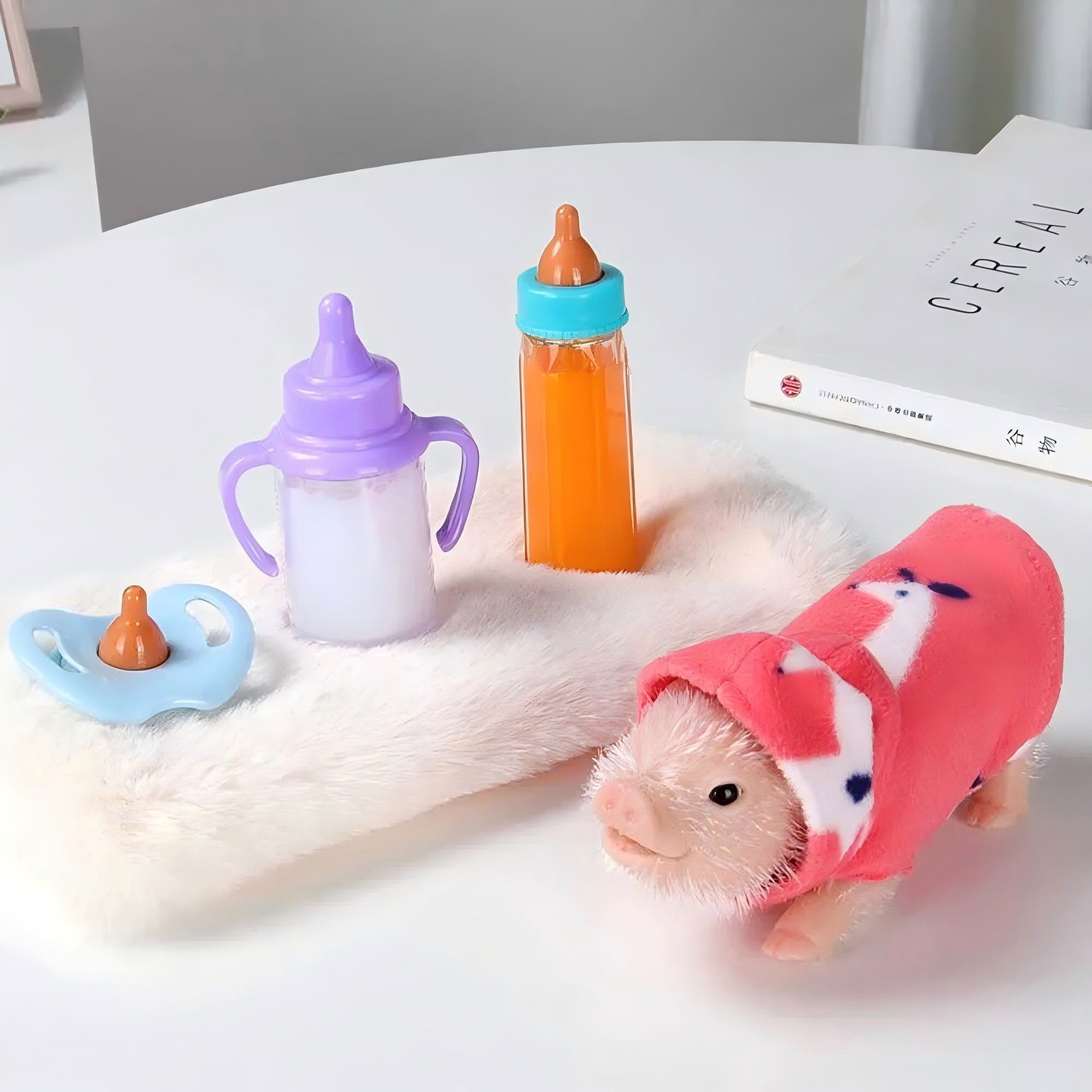2024 New Simulated Pig for Doll Christmas Gift Baby Early Educational Toy Cute Animal for Doll Silicone Made Christmas Relax Toy