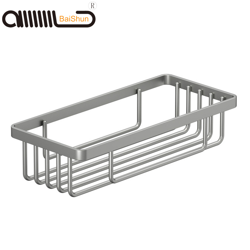 Wall Mounted Storage Organizer Bathroom Hanging Black Shower Caddies Corner Shelf