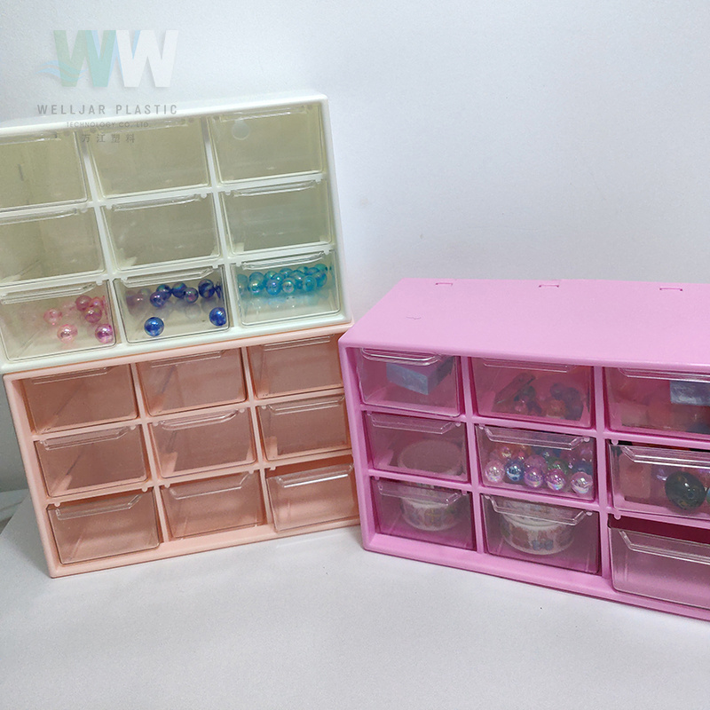 Top Sale 9 Drawers Plastic Craft Multipurpose Storage Box Dresser Table Storage Organizer