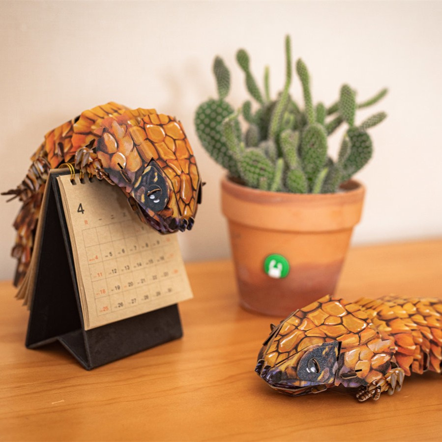 Armadillo Lizard-3D Puzzle Eco-Friendly Paper Crafts DIY STEM Toys Educational Learning 3D Puzzles for Kids 7+ Perfect Gifts for All