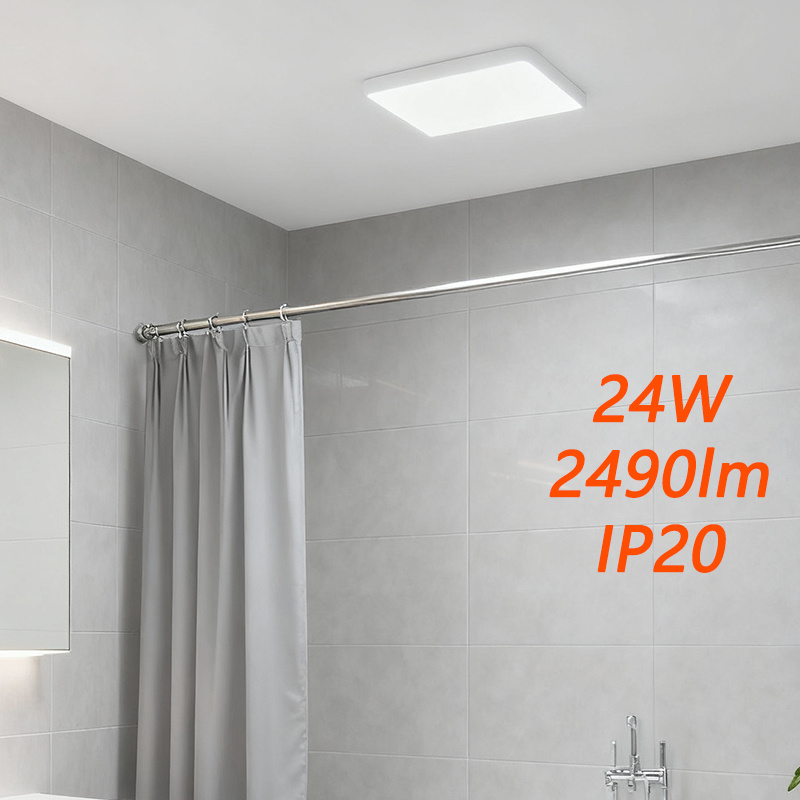 24W Square LED Ceiling Light 2490lm IP20 White Hot-Selling Affordable for Indoor Lighting