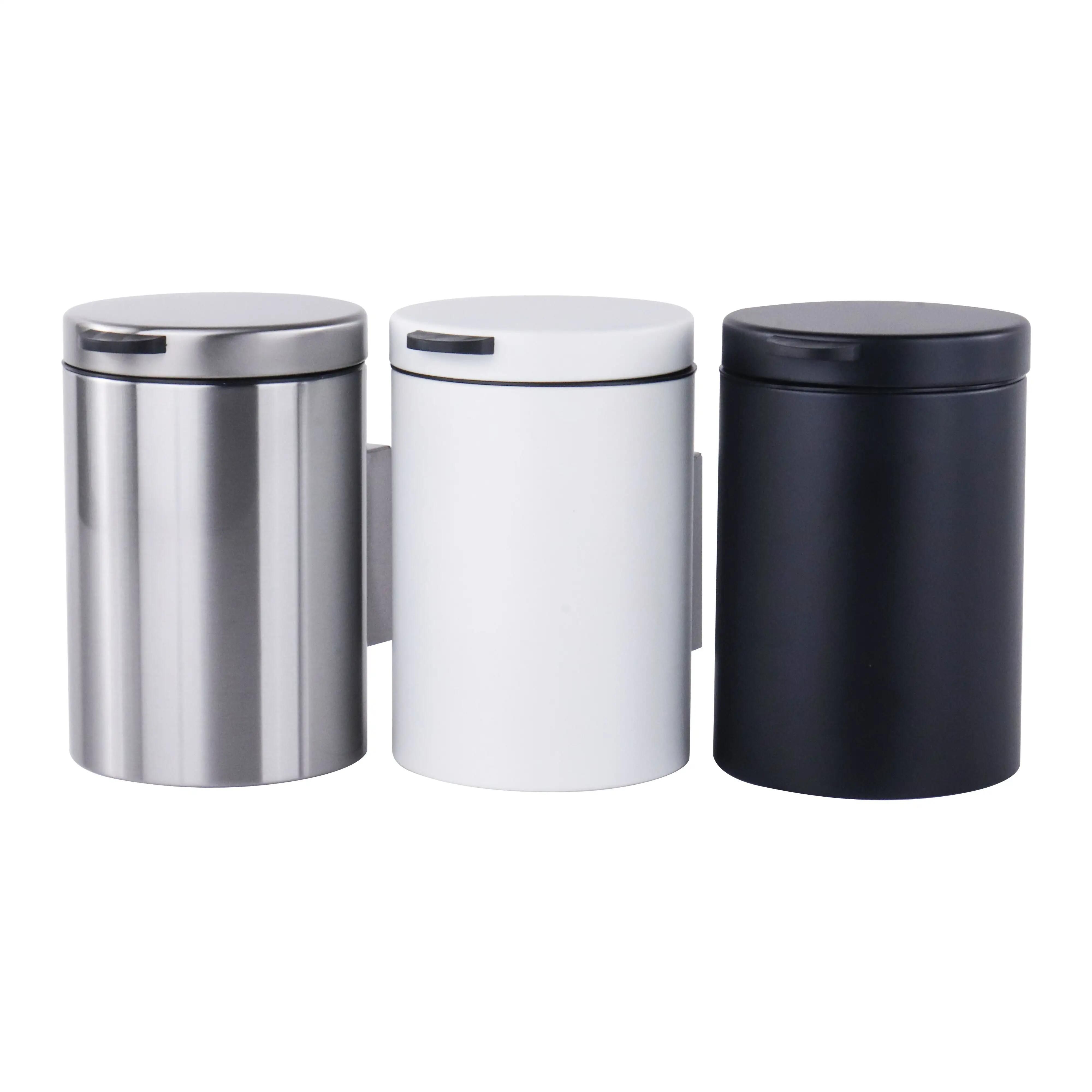 3L 5L Round Wall-Mounted Kitchen Trash Waste Bin with Soft Closed