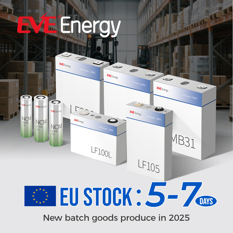 Eve EU Stock 102ah Battery 3.2V 100ah 230ah 304ah 314ah Lithium Battery LiFePO4 Battery for Energy Storage/Home Solar Energy System Lithium Cell
