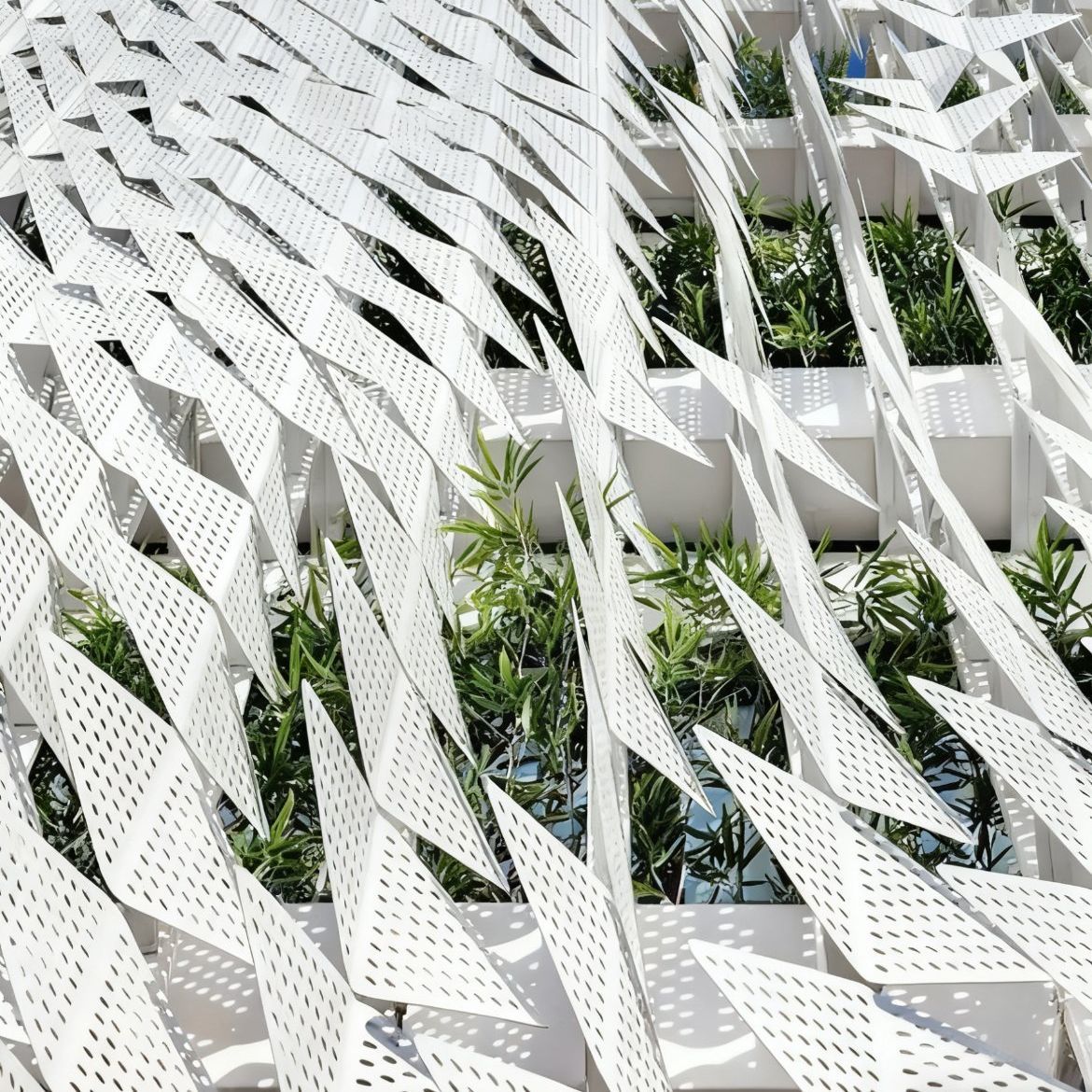 Building Window Daylight-Proof Metal Decorative Cladding Aluminum 3D Sunshade