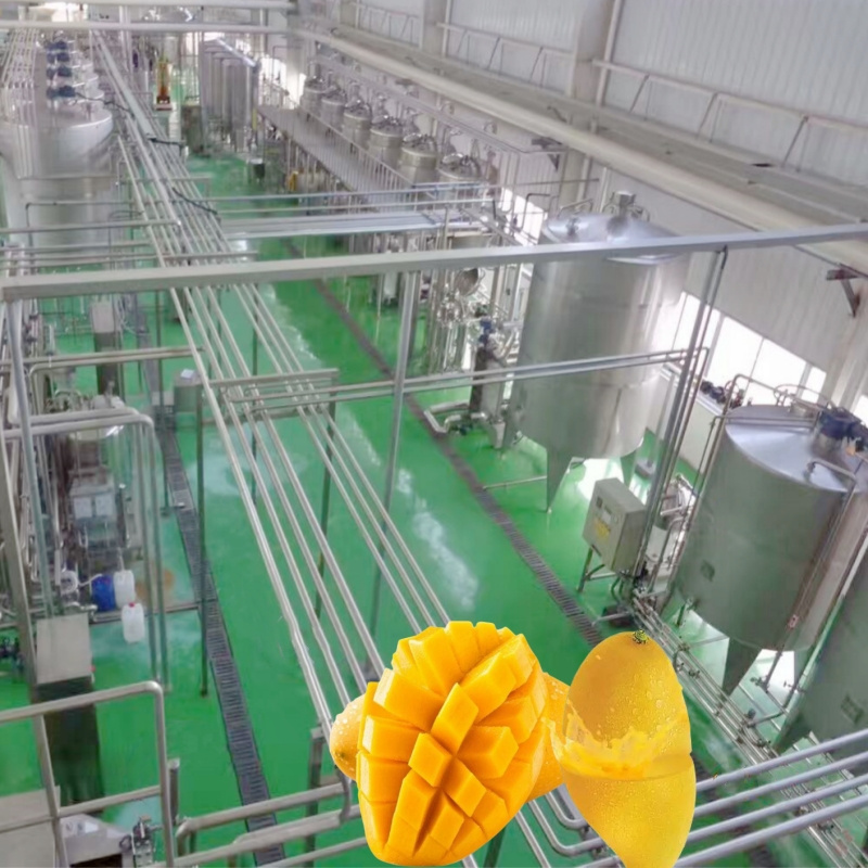 Mango Puree Production Line Mango Pressing Machine Concentrate Juice Processing Line Mango Juice Pulp Making Machine