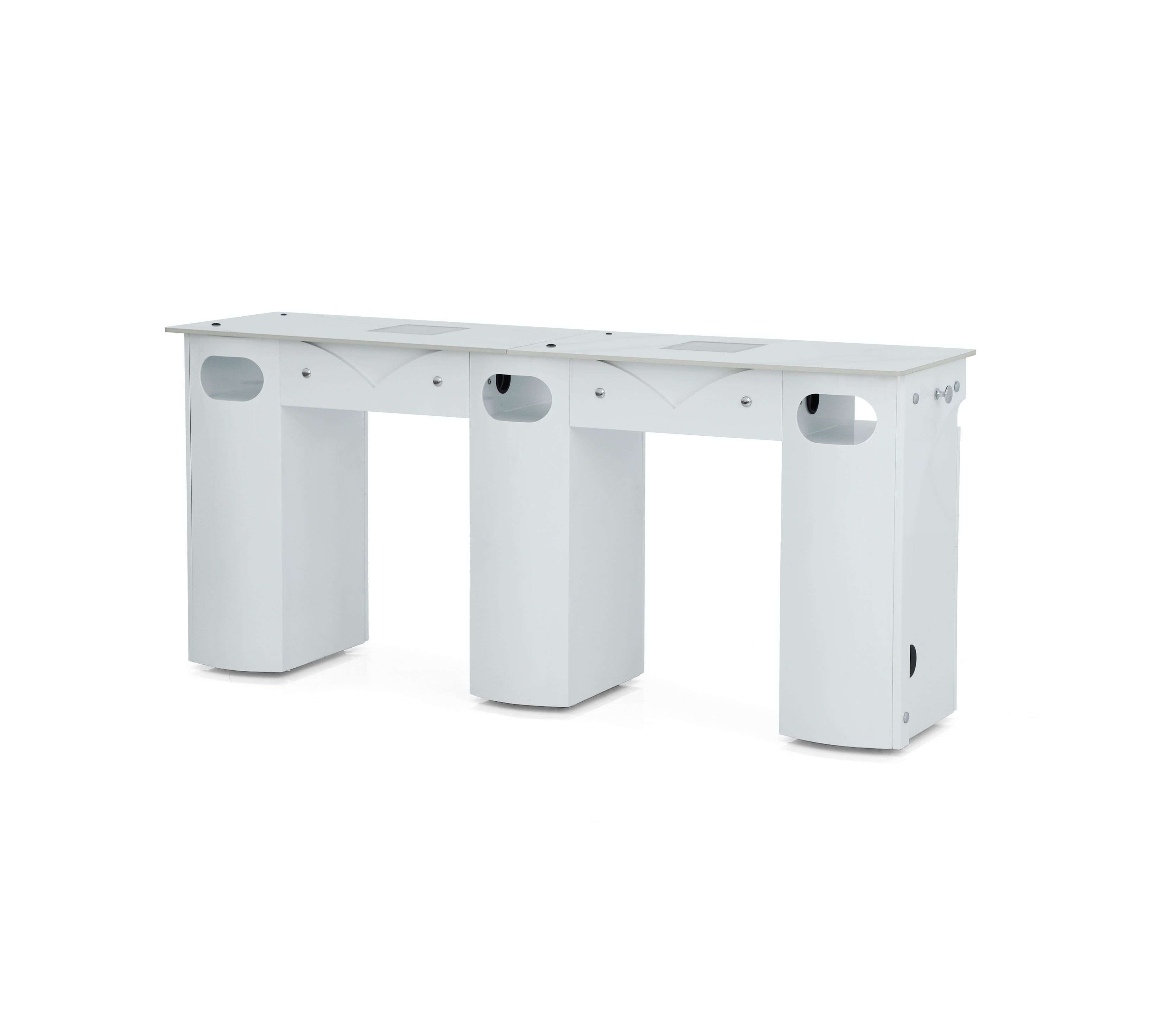 Nails Table Salon Manicure Furniture Double White Manicure Table with Drawers