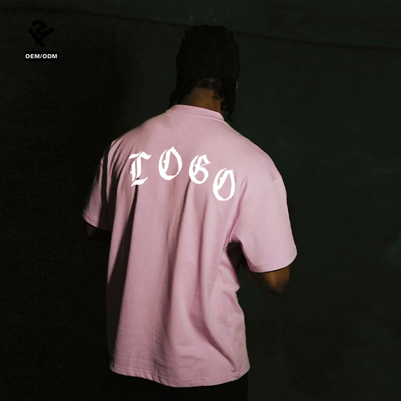 Oversized Crewneck Short Sleeve Tee Streetwear Men Cotton T-Shirt