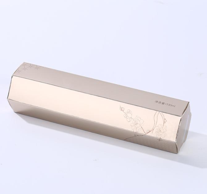 Wholesale Hexagonal Tube Box Folding Laser Gold/Silver Card Carton Printing