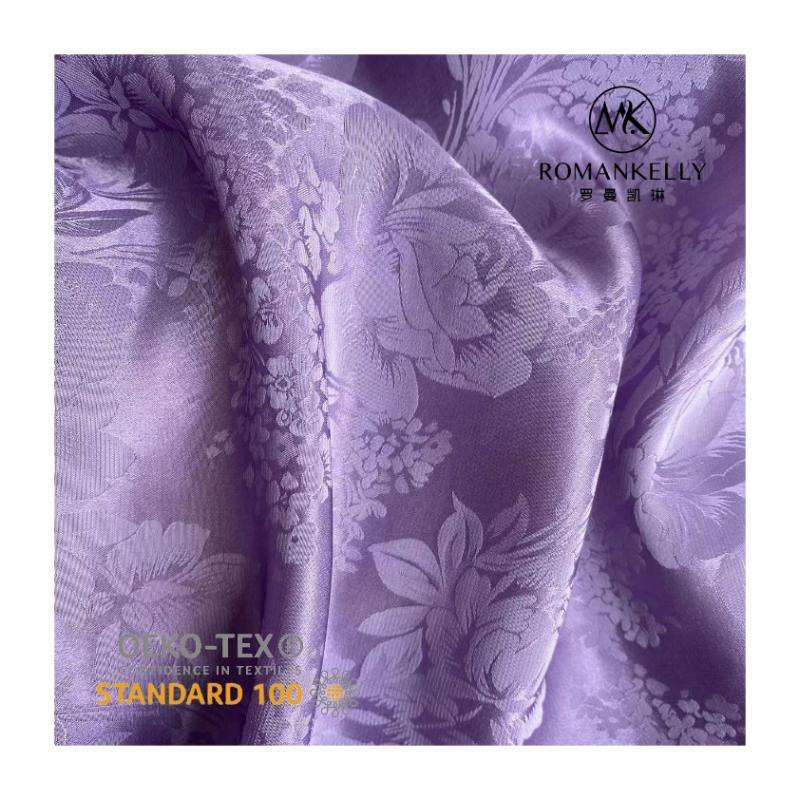 Wholesale Ready Stock Silk Viscose Floral Jacquard Fabric for Women Dress