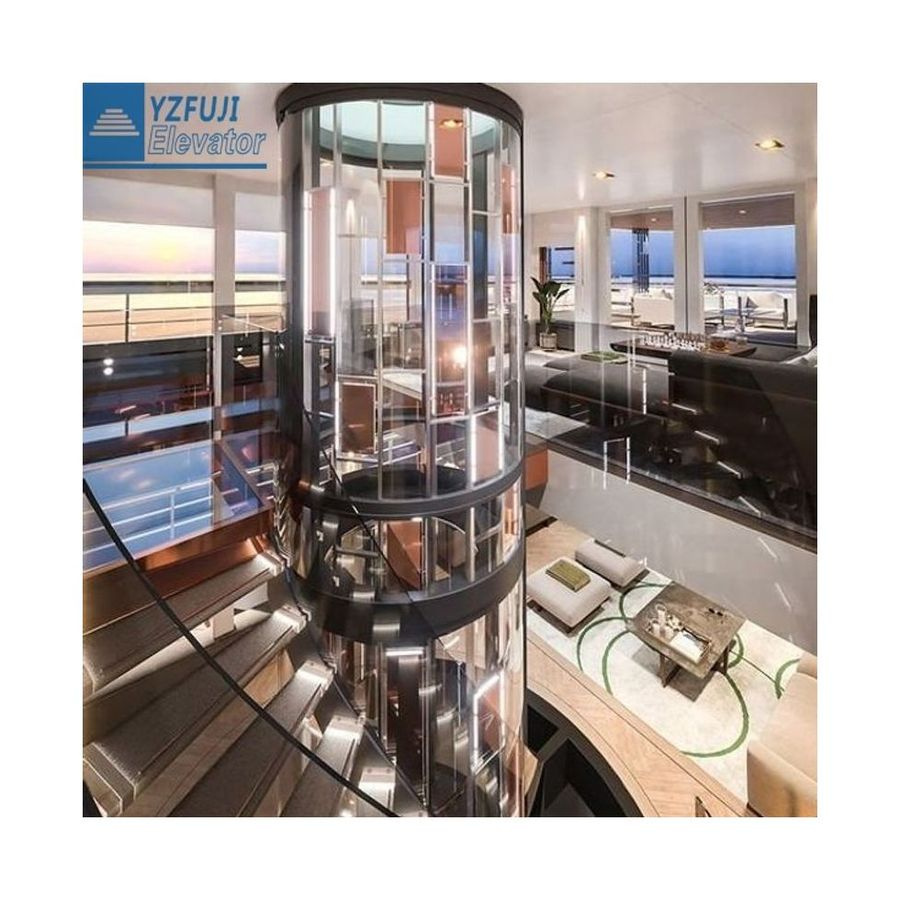FUJI Professional Design Luxuryhome Round Panoramic Sightseeing Elevator Lift Passenger Elevator with Safe Speed