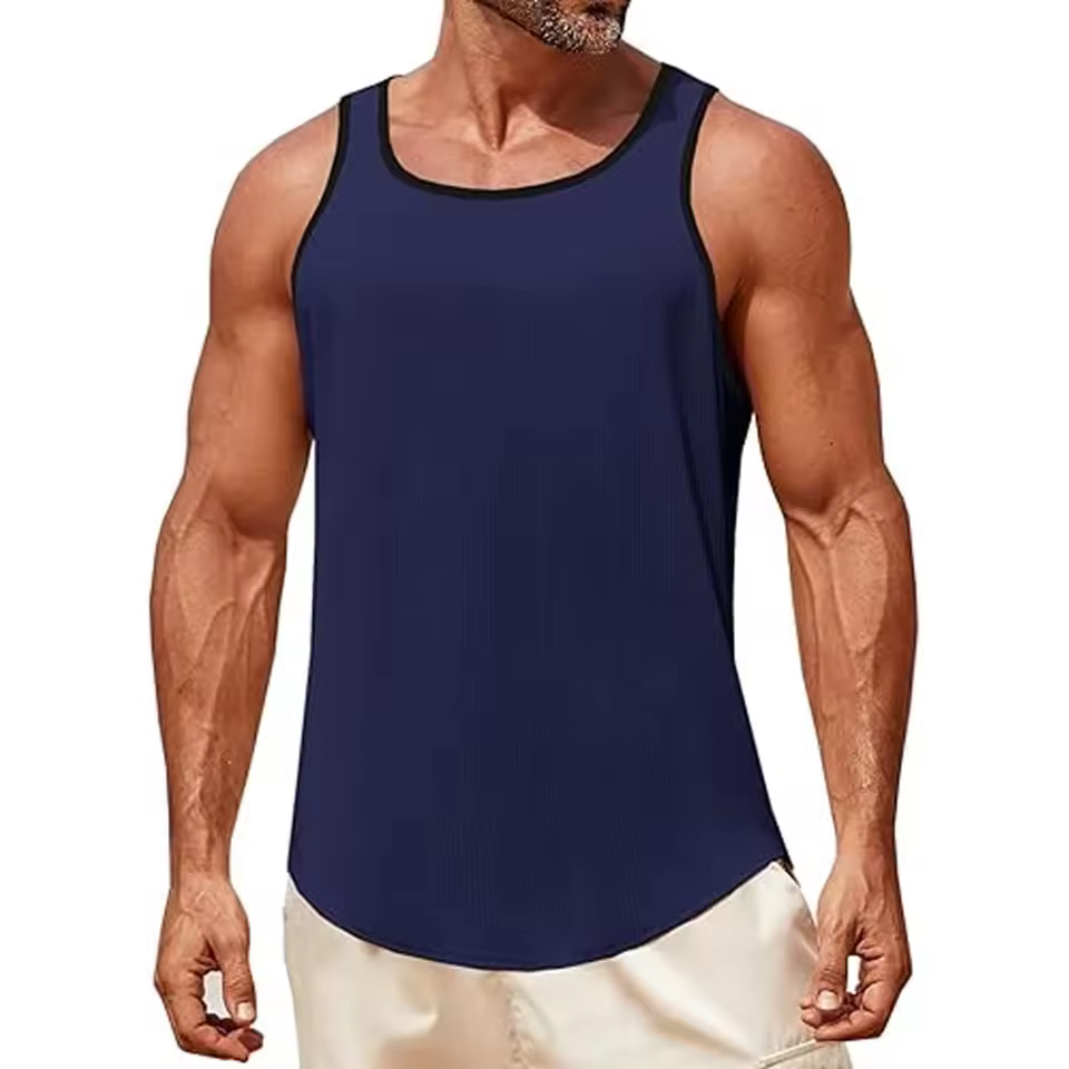 Men's Tank Top Summer Beach Party Men's Sleeveless Outdoor Fitness Men's Tank Top For Latest Design 2025 Made By Dress Sports