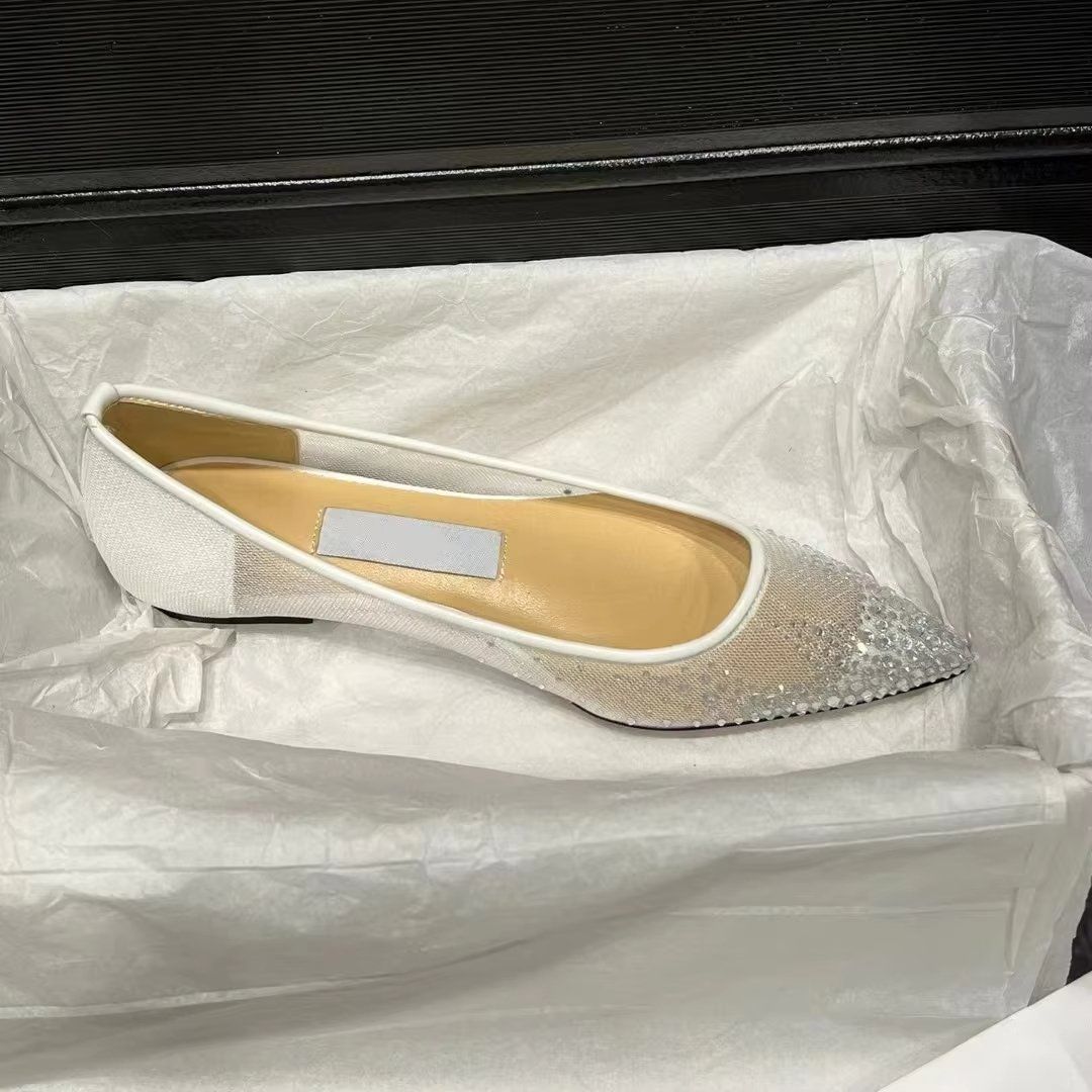 Luxury Designer Women's Wedding Shoes Trendy Closed Toe Pump Breathable Formal Wear Fashionable Style Women Branded Shoes High Lady Heels