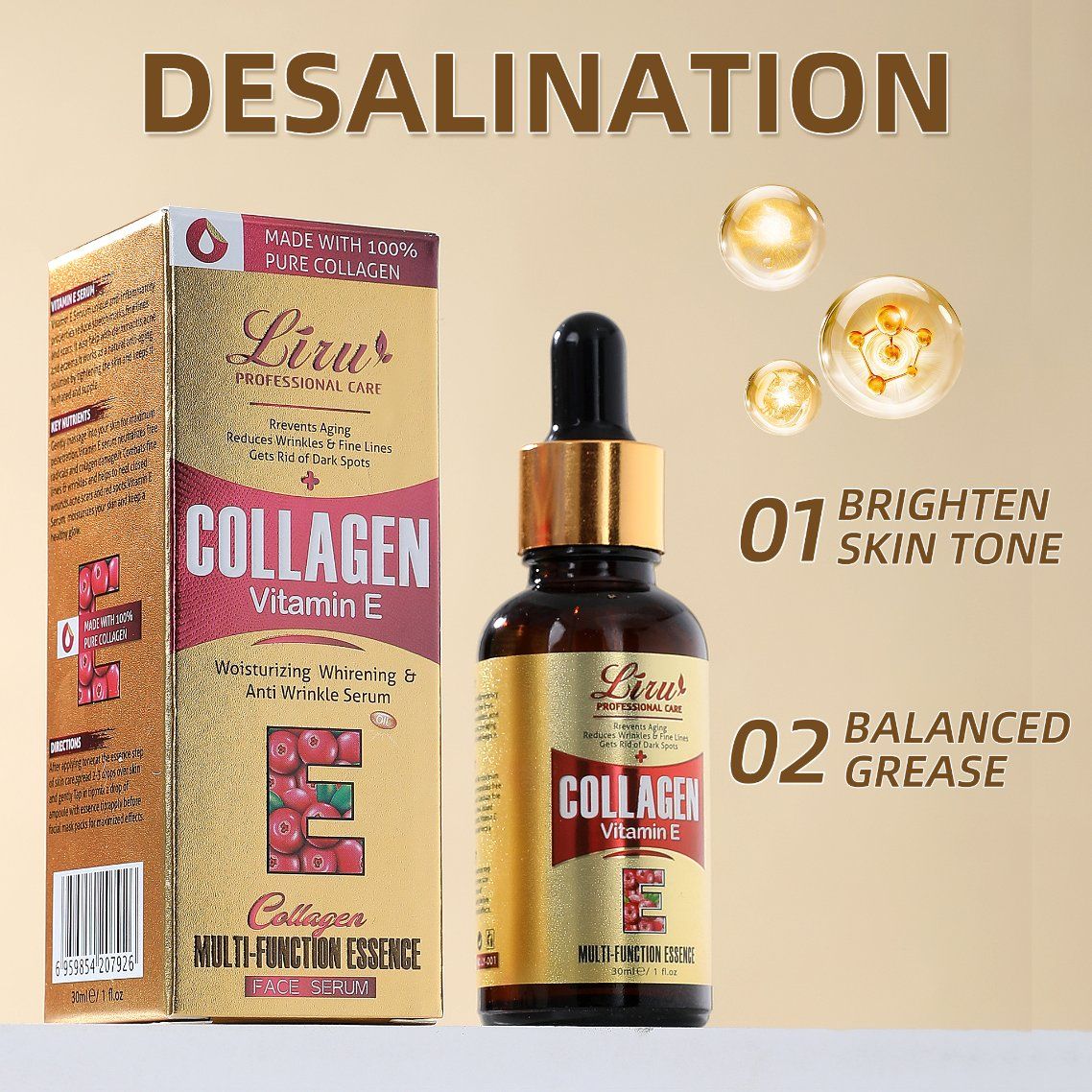 Revitalizing Anti-Aging Facial Serum with Collagen & Vitamin E