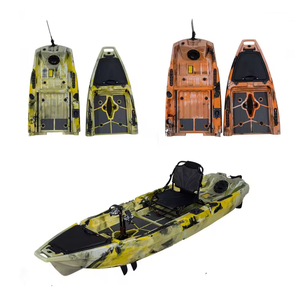 2025 New Modular Kayak 10ft Pedal Fin Drive Fishing Kayak,Super Lightweight,Foot Pedal Paddle Motorized Plastic Kajak Easystore