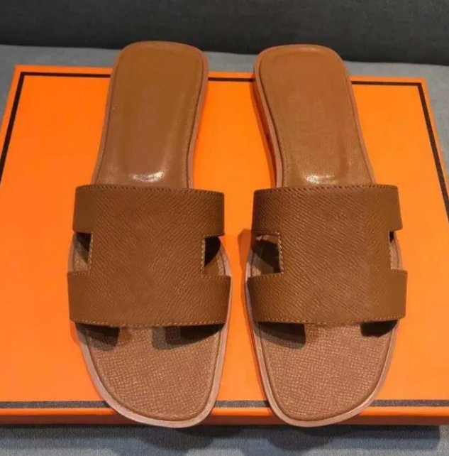 Designer Fashion Sandals Oran Suede Genuine Leather High-Quality Slippers Denim Party Beach with Original Shoes