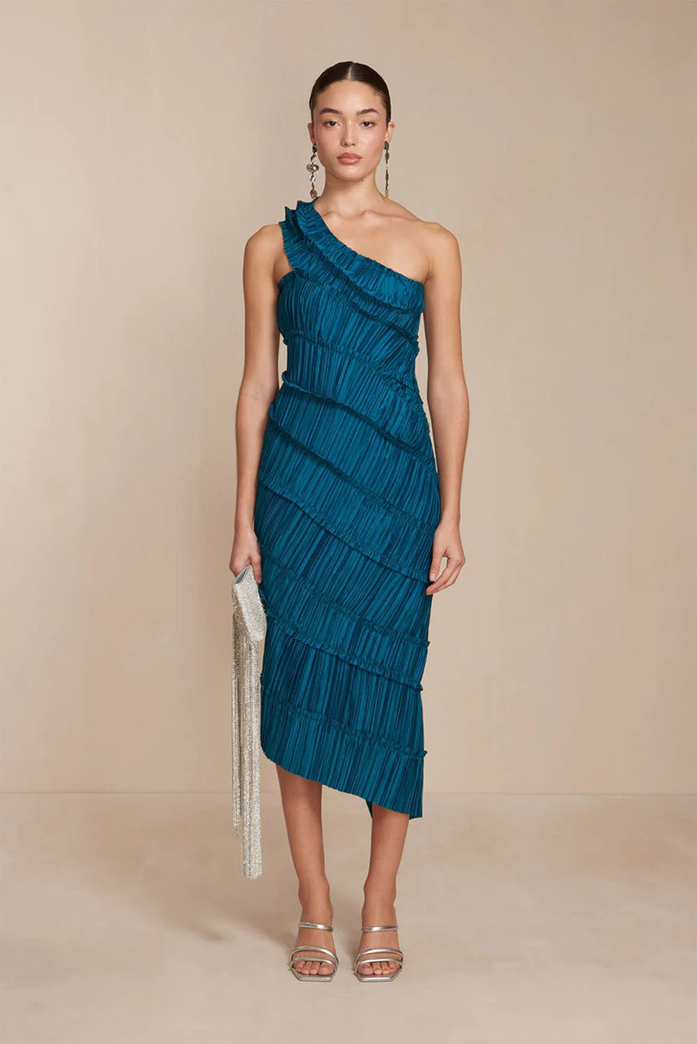 Women Elegant Casual Half Sling Dress Irregular Design Sleeveless Sexy Women Dress Bandage Dresse