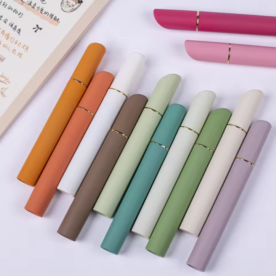 Assorted Colors 12 Counts of Aesthetic Highlighter Pen Set Soft Chisel Tip Cute Highlighters Mild Colors with Retro Barrel