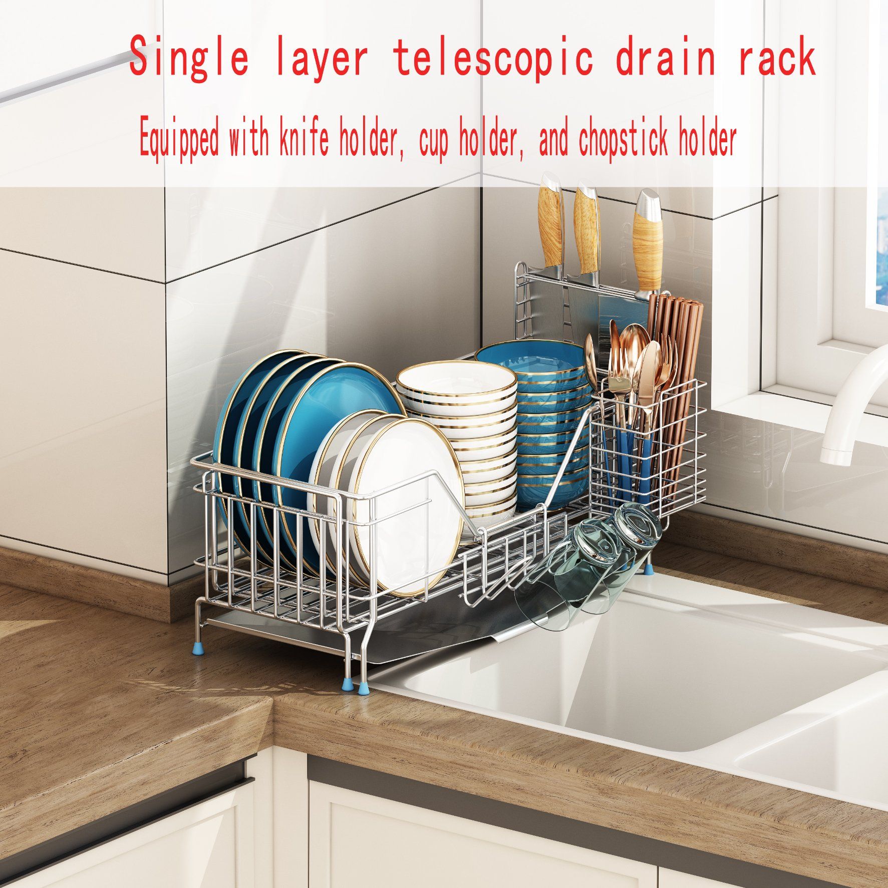 Adjustable Kitchen Utensils Storage Rack for Efficient Drying Solutions