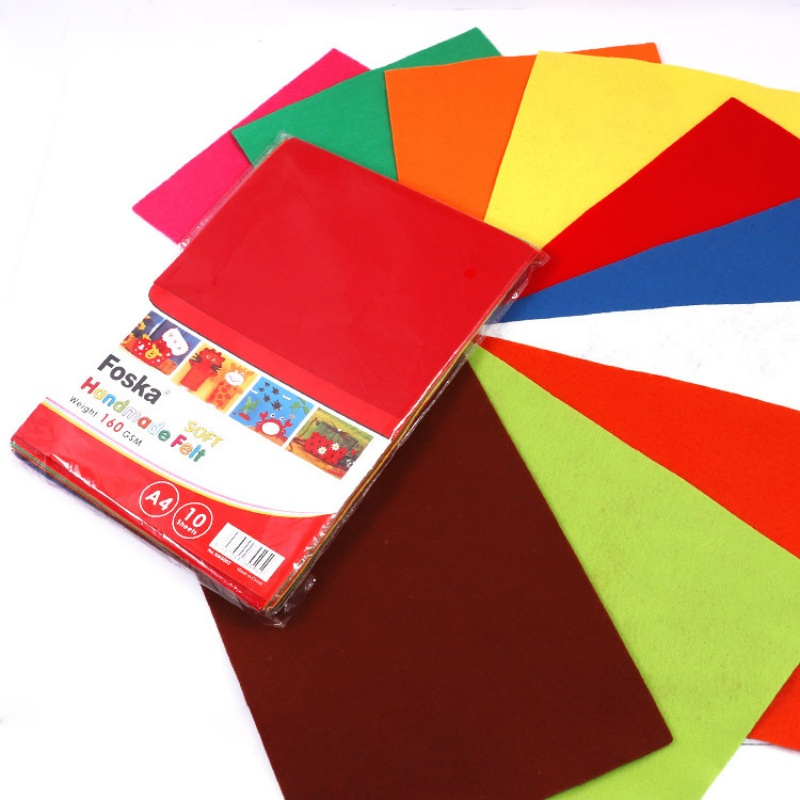 100% High Quality A4 Size School Supplies Assorted Colors Kids DIY Handmade Paper