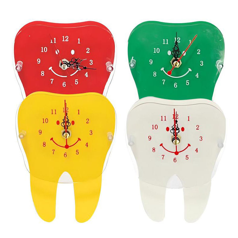 Dental Tooth Shaped Wall Clock Dentist Gift Clinic Office Decorations
