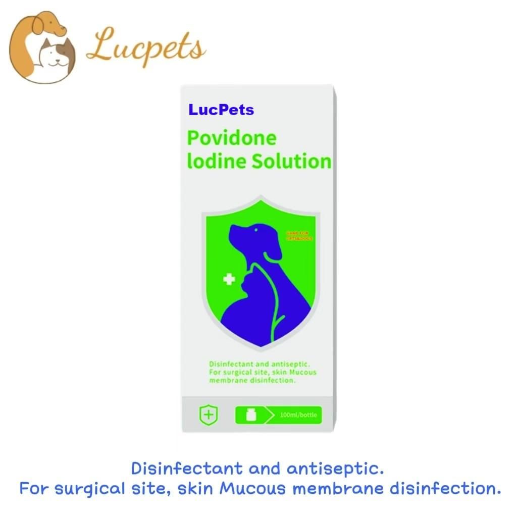 for Pets Povidone Lodine Solution Disinfectant and Antiseptic. for Surgical Site, Skin Mucous Membrane Disinfection.