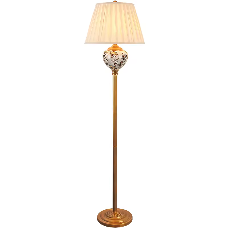 Modern Wholesale Standing Lamp Floor Lighting Copper Ceramic Floor Lamps For Living Room