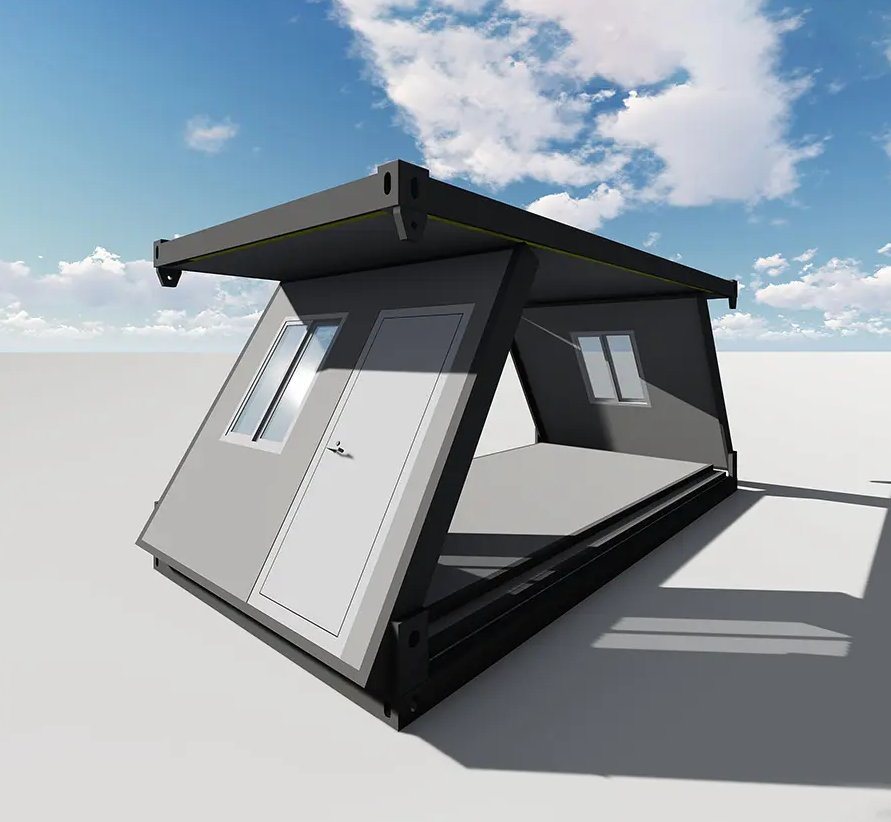 Dxh Quick Movable Installation 20FT Foldable Prefabricated Folding Flat Pack Z Container House Temporary Living Shelter Camp Dormitory Collapsible Mobile Home