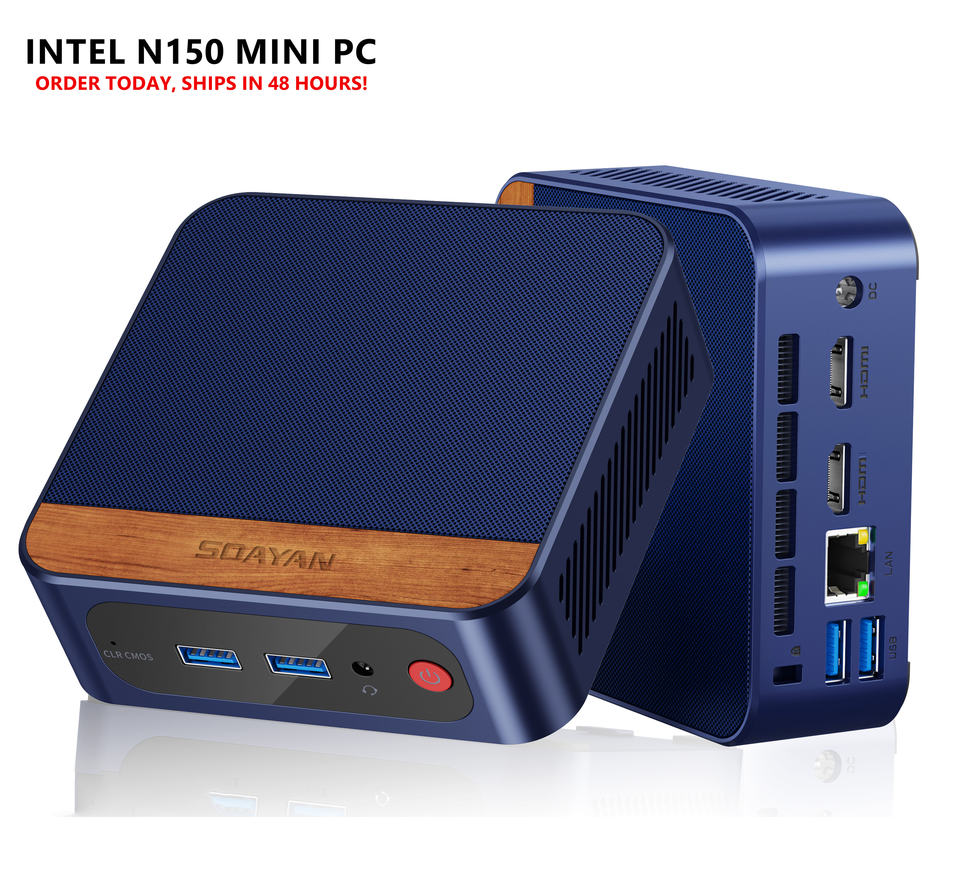 Soayan 2025 N1 Mini Pcs Intel N150 Windows 11 Pro 16gb Ddr4 Energy Efficient Mini Pc For Smart Home Iot Mini Computer