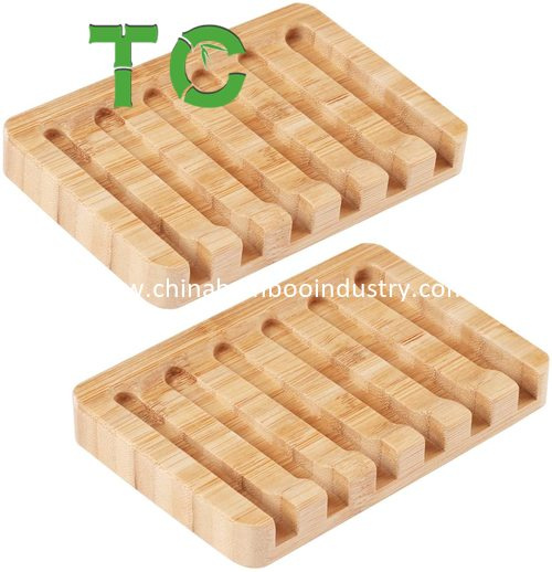Cheap Price Bamboo Soap Dish 2 Pack of Bamboo Soap Dish Holder, Self Draining Soap Case