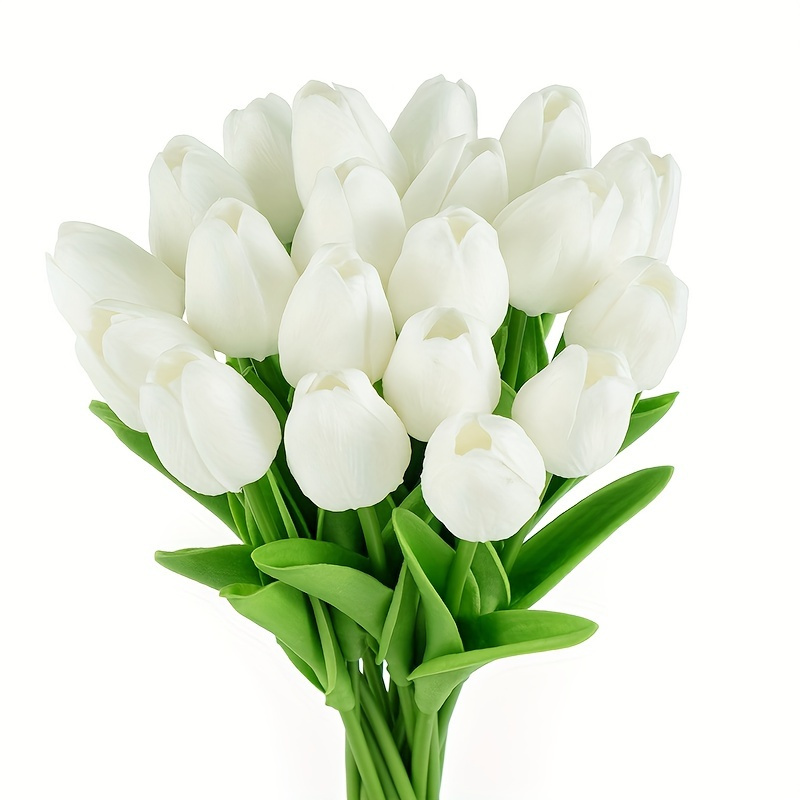 Promotional 10PCS Real Touch Tulips Bouquet Premium Artificial Flowers Home Decor Gifts