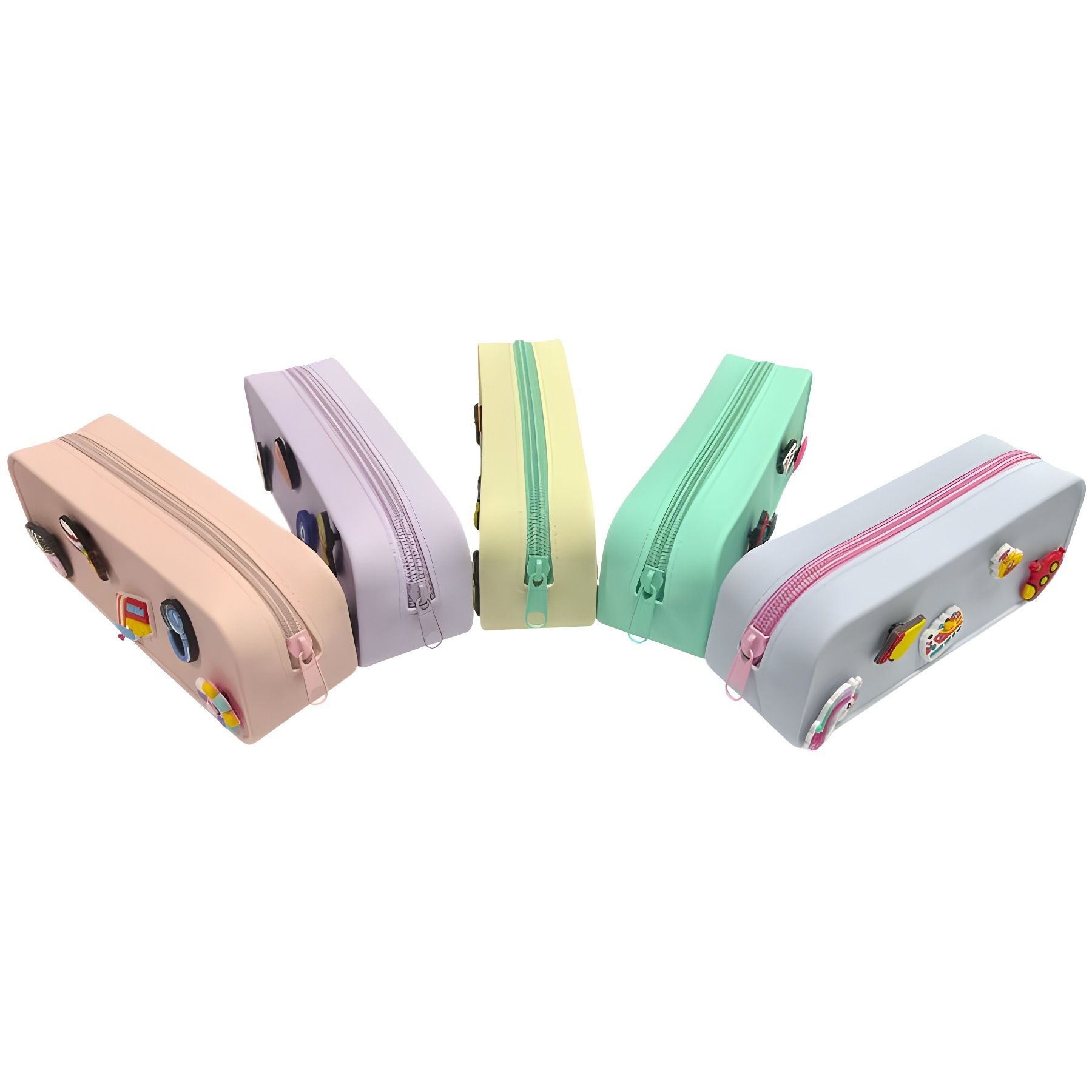 Large Capacity Cute Silicone School Storage Zipper Stationery Pencil Case