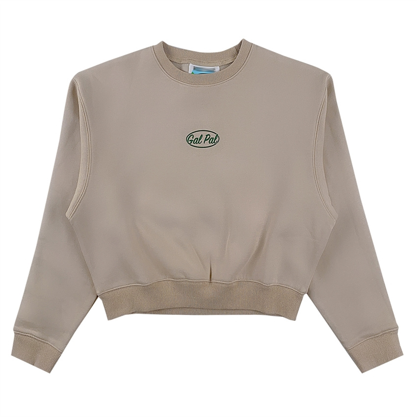 Fama Factory Women's Cropped Long Sleeves Fleece Crop Top Sweatshirt with Hooded