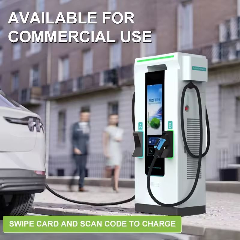 New Commercial Ocpp Chademo CCS2 EV Charging Station 60kw 120kw Fast DC EV Charger IP55 CE Certified 80kw