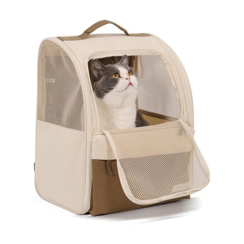 Customizable Pet Backpack Portable Large Capacity Cat and Dog Bag Polyester Material