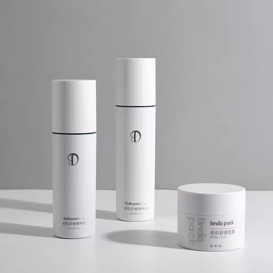 Low Moq In Stock Luxury Empty 50ml 80ml 100ml Lotion Spray Bottle Cosmetic Packaging Plastic Abs Round Skincare Package Bottle