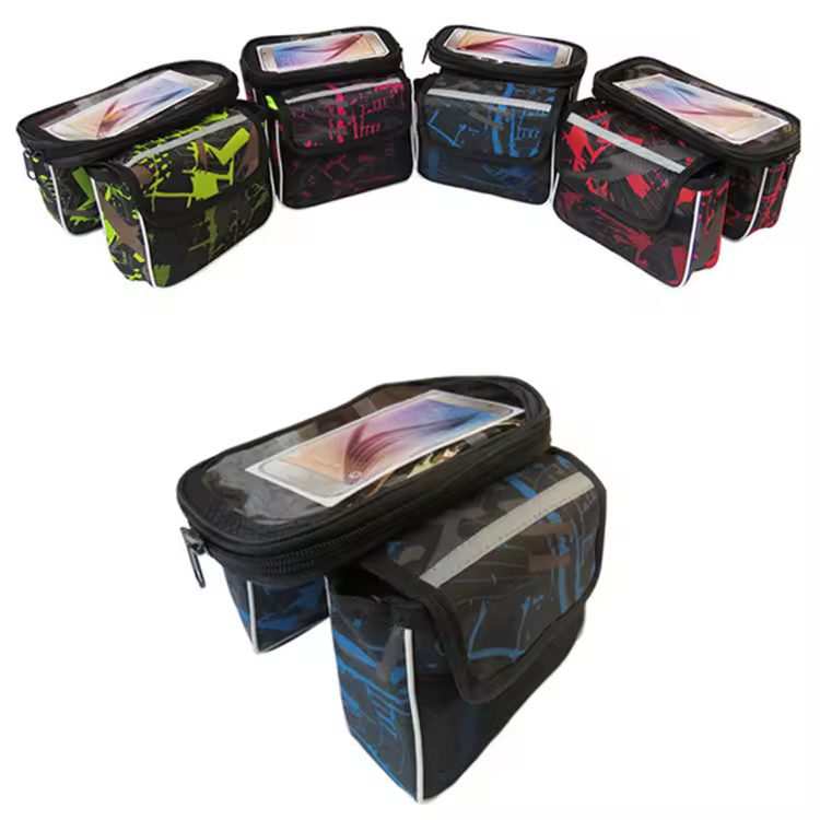 Practical Bike Frame Front Top Tube Bags Factory Direct Touch Screen Customized Navigation Bicycle Phone Bag