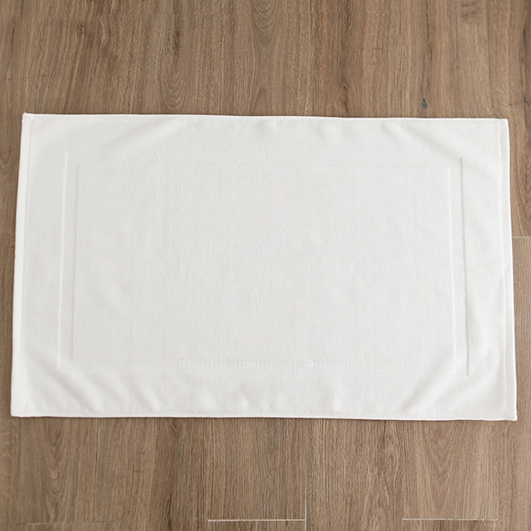 White 875GSM Pure 100% Cotton Hotel Bath Mat