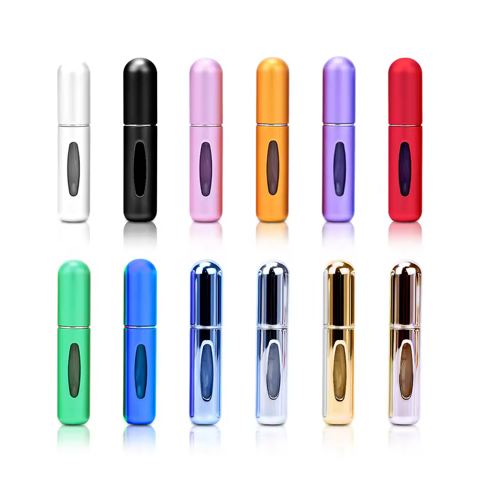 Wholesale Hot Sale 5ml Mini Perfume Atomizer Refillable Perfume Bottles Travel Size Aluminum Perfume Atomizer Spray Bottle