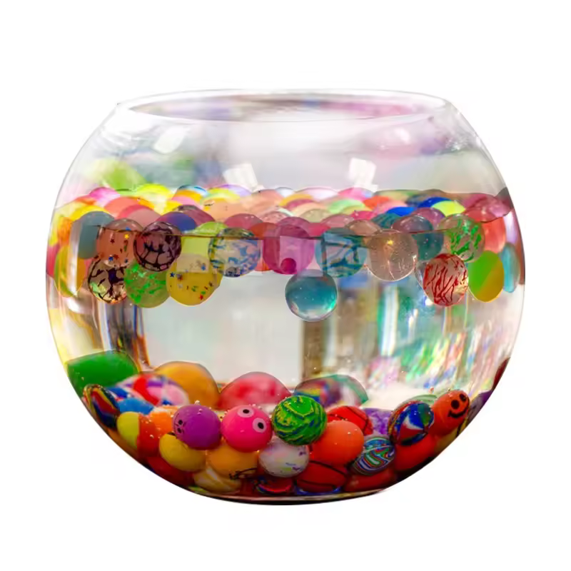 25mm Hot Selling Knock Bouncy Mixed Bouncing Ball Luminous Ball Rubber Solid Elastic Floating Bouncy Ball