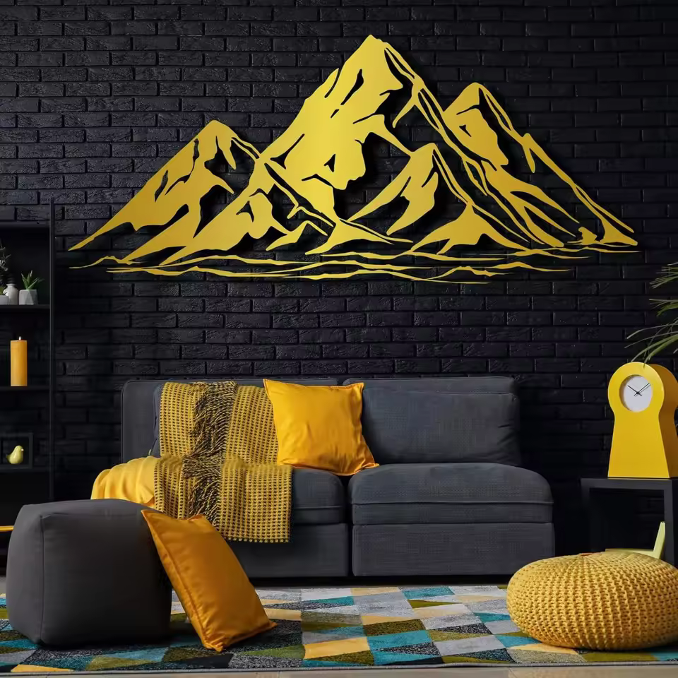 Premium Design With Mountain Shape Wall Art Decor For Modern Office And Cafe Interiors Available At Bulk Quantity
