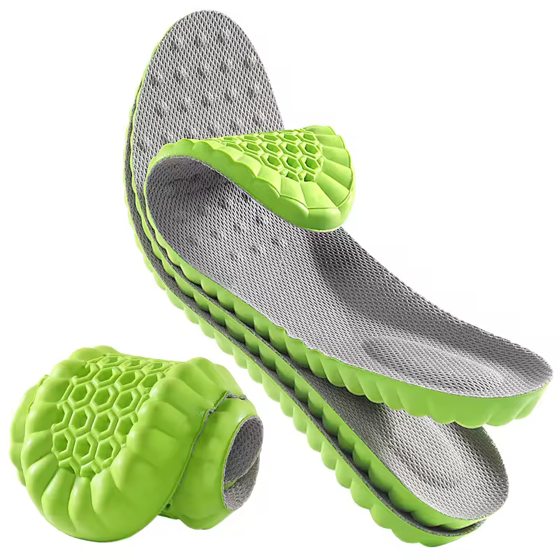 Wholesale 4d Spiral Comfort Insoles Pu Ventilating Holes Multiple Cushions Arch Shoe Insolation Fit Multiple Sports Low Moq
