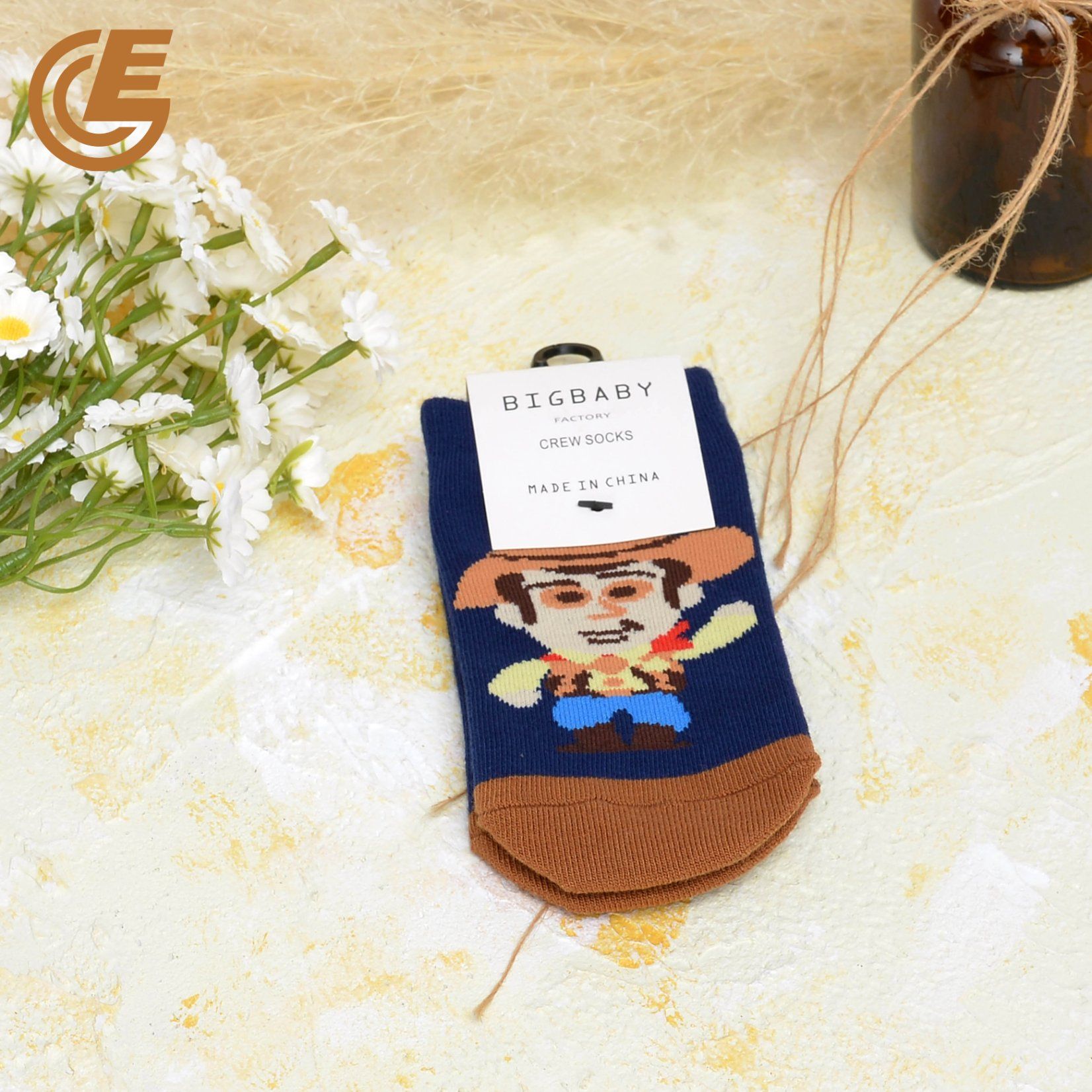 Gold Supplier Jacquard Breathable Absorb Sweat Cotton for Child Kids Socks Qlm-200-3