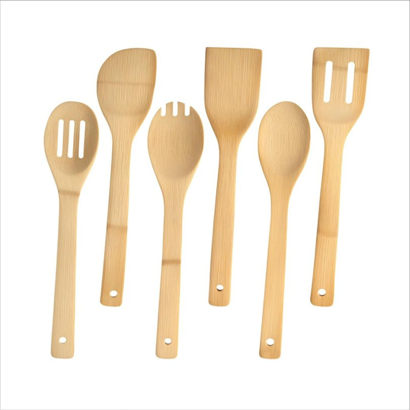 Hot Sell 100% Bamboo Utensil Set - 8 Spoons and Spatulas 12 Inch Cooking Utensil