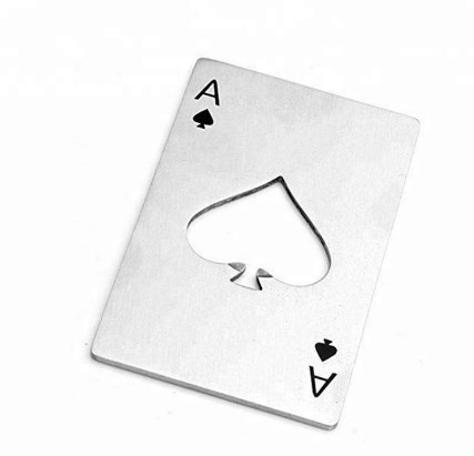 Premium Poker Design Stainless Steel Bottle Opener for Enthusiasts