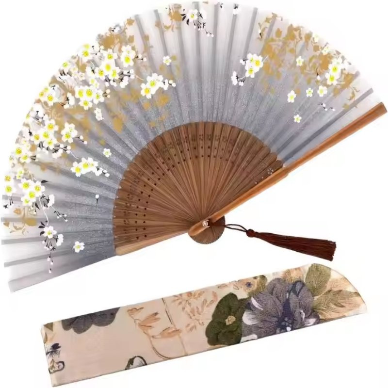 Personalized Latest Design Wooden Handle Pink Hand Fan