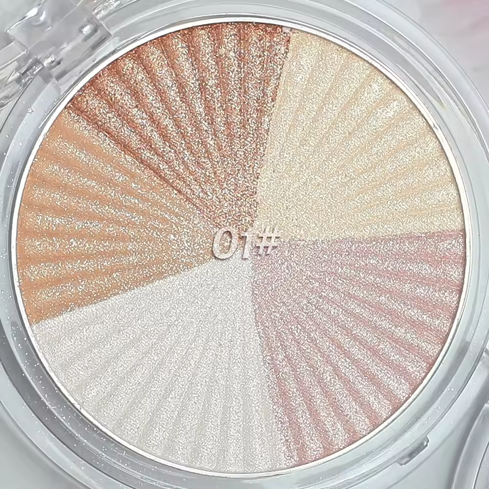 Private Label 5-color Highlighter Palette Pressed Mineral Powder Makeup With Own Brand Bronzer And Highlighters